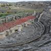 Vista panorámica de las ruinas del teatro de Segóbriga