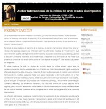 Atelier internacional de la crítica de arte: relatos discrepantes