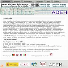 Jornadas Científicas "Censos a lo largo de la Historia, 1591 - 2011"