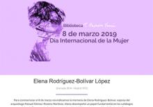 Día Internacional de la Mujer 2019. Elena Rodríguez-Bolívar López Día Internacional de la Mujer 2019. Elena Rodríguez-Bolívar López