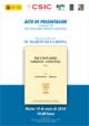 Cartel de la presentación del libro