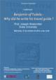 Seminario Campantón: "Benjamin of Tudela - Why did she write his travel guide?