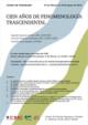 Curso de postgrado: "Cien años de fenomenología trascendental"