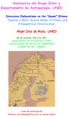 Seminarios del Grupo Inter y Departamento de Antropología UNED: "Discursive Elab
