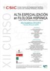 Curso de Alta Especialización en Filología Hispánica