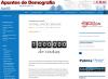 Pantallazo de la página principal del blog